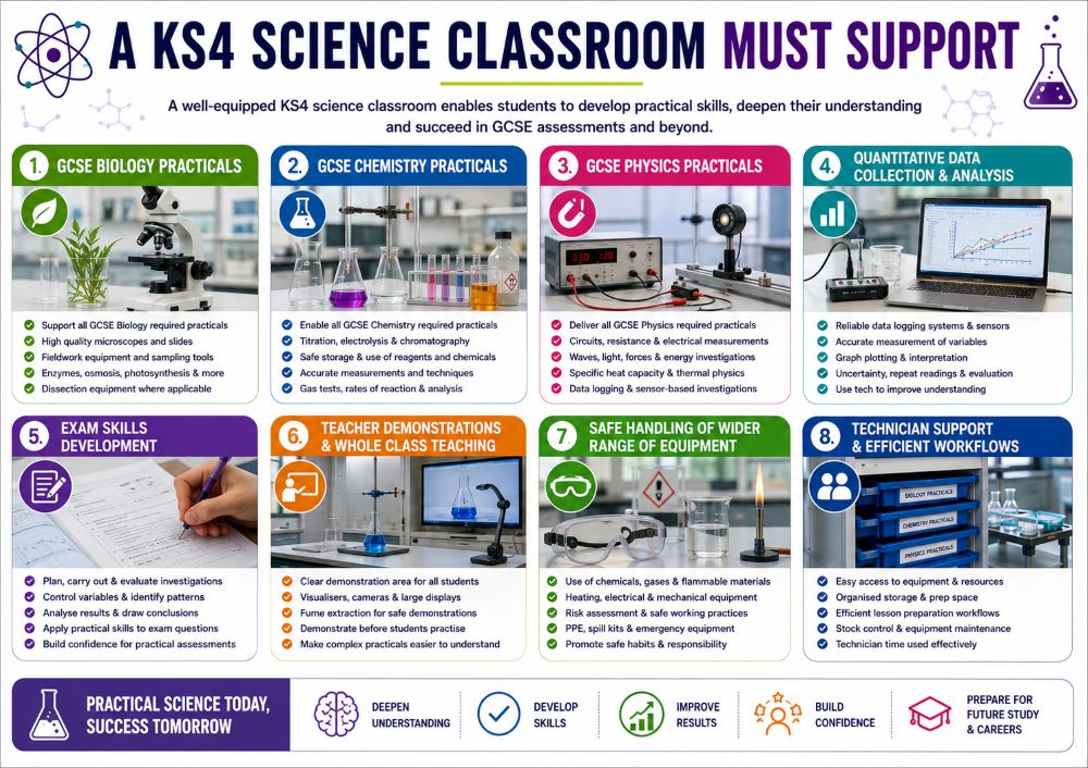 KS4 Science Lab Capabilities Graphic