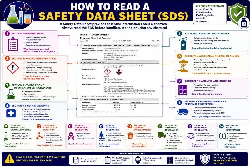 How to read a chemical Safety Data Sheet