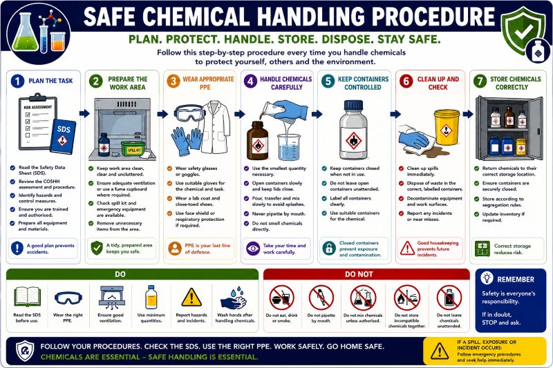 Safe chemical handling procedure