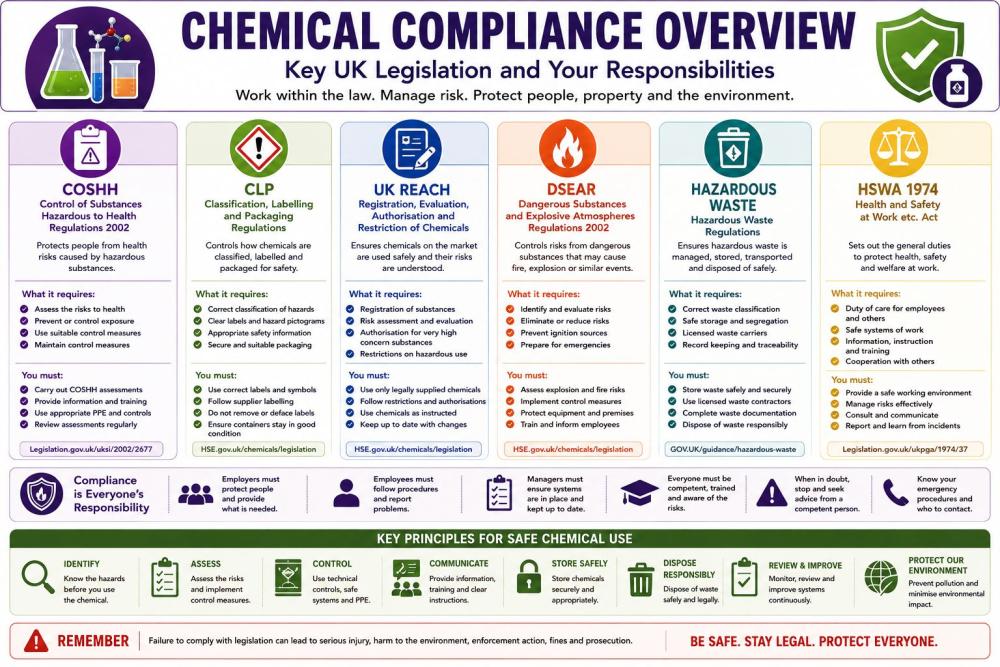 Chemical compliance overview for UK schools and laboratories
