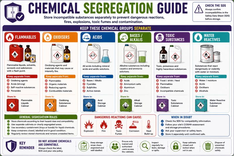 COSHH chemical segregation guide