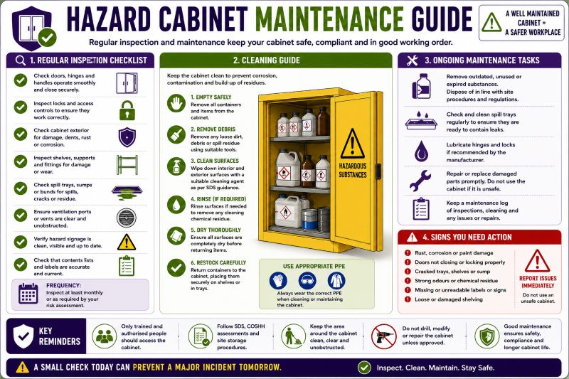 COSHH cabinet maintenance and inspection guide