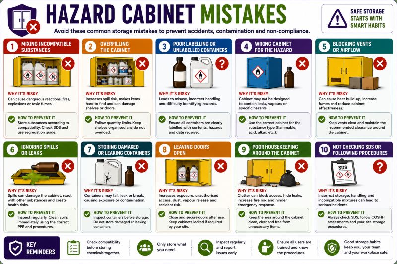 Common COSHH cabinet mistakes and how to avoid them