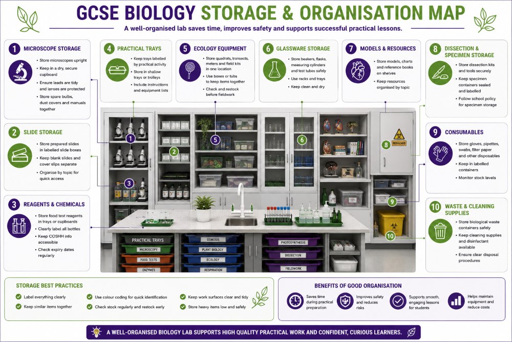 GCSE Biology Storage and Organisation Map Graphic