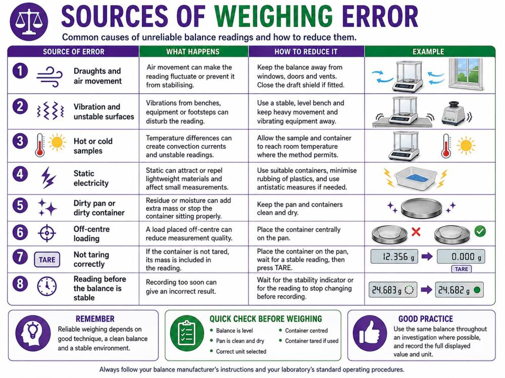 Sources of Weighing Error