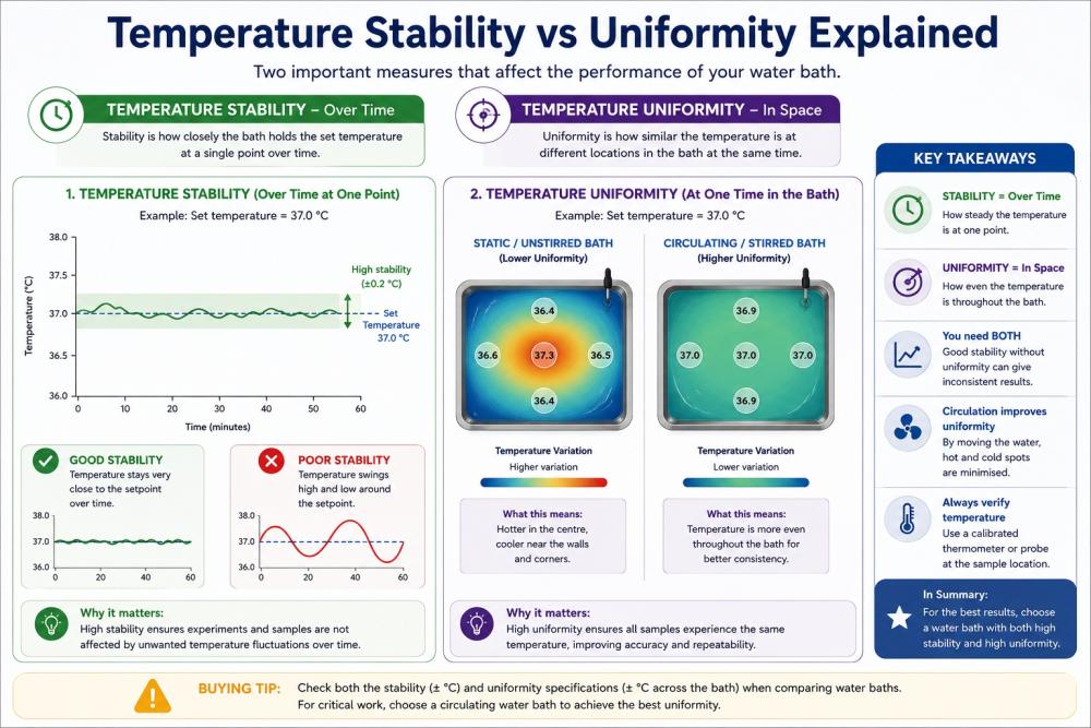 water bath temperature and stability explained