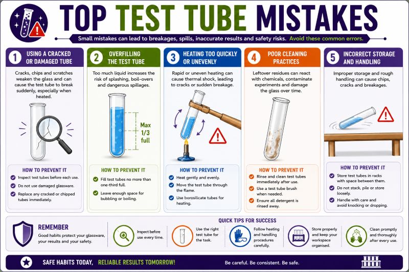 Common mistakes when using test tubes and how to avoid them