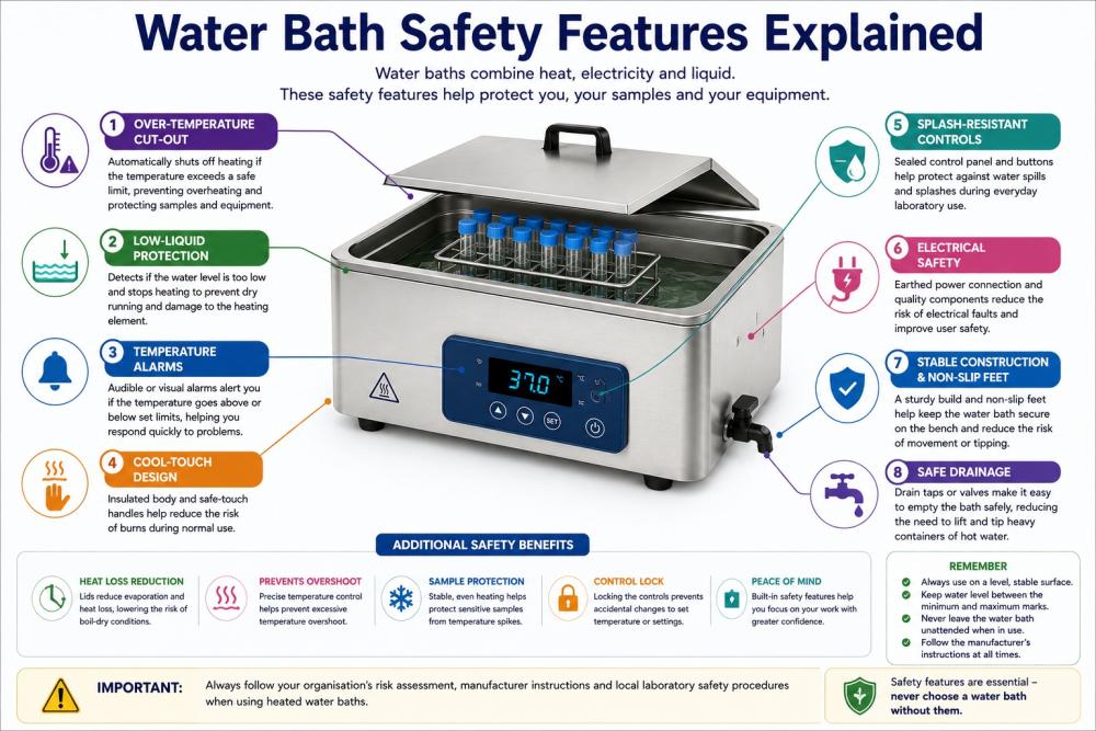 Water Bath Safety Features Explained