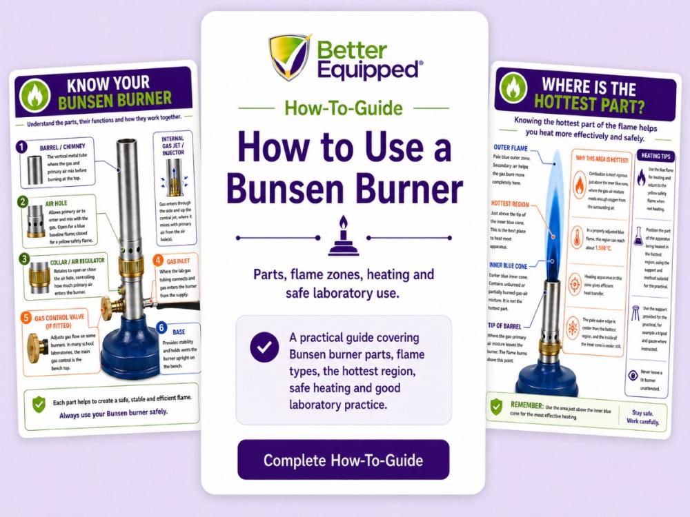 How to Use a Bunsen Burner including Troubleshooting Tips