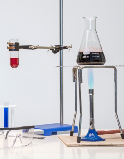 Bunsen Burner in Use