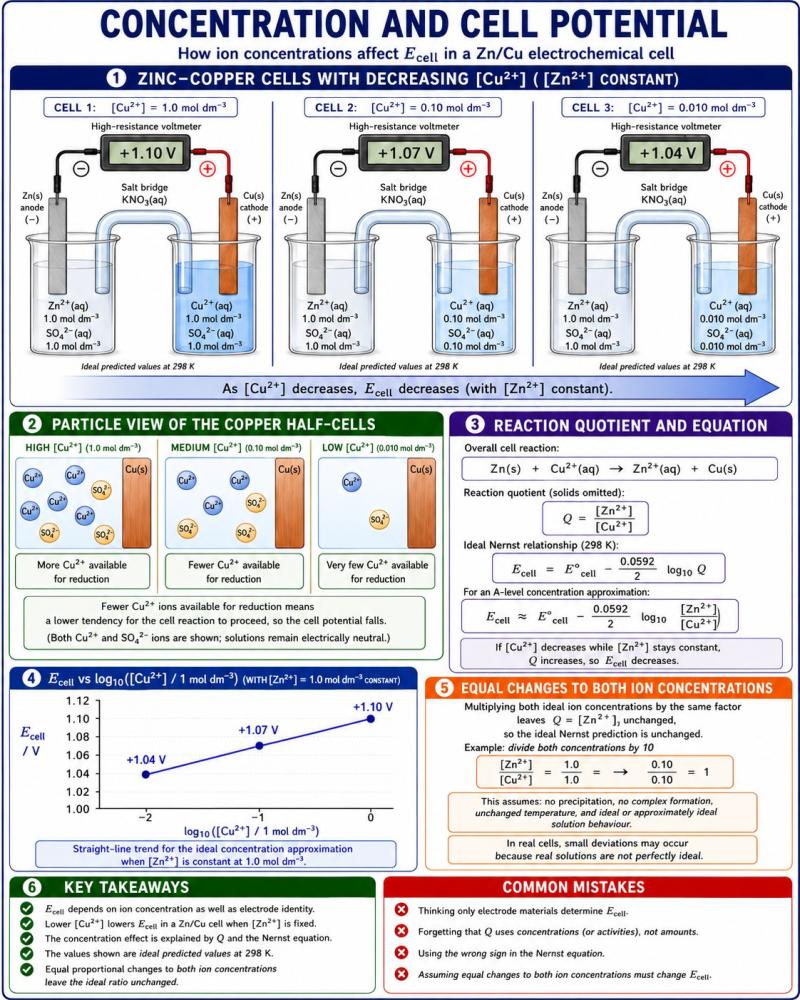 concentration and cell potential