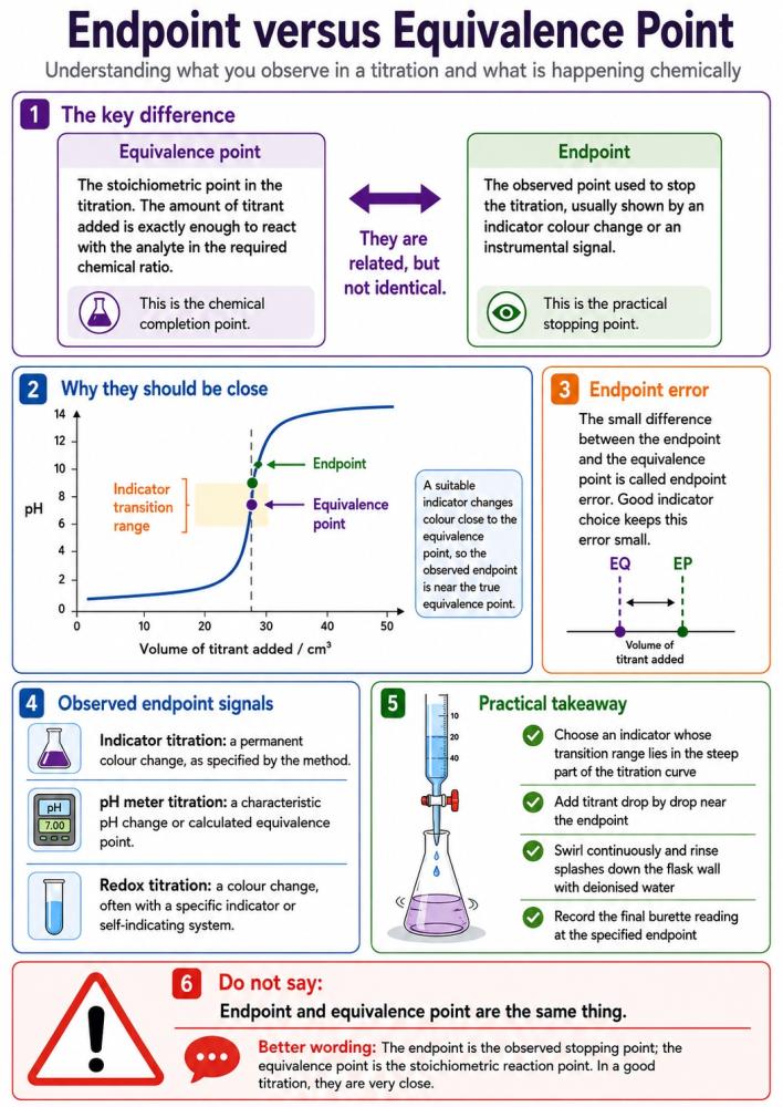 Endpoint versus Equivalence Point