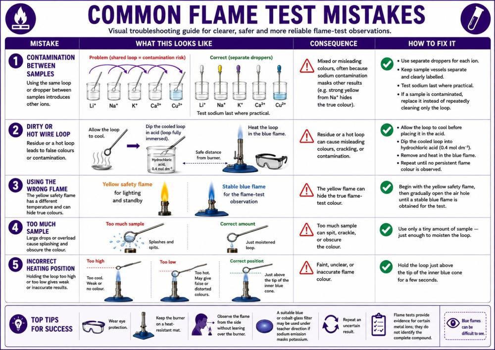 Common flame test mistakes, their consequences and practical corrections