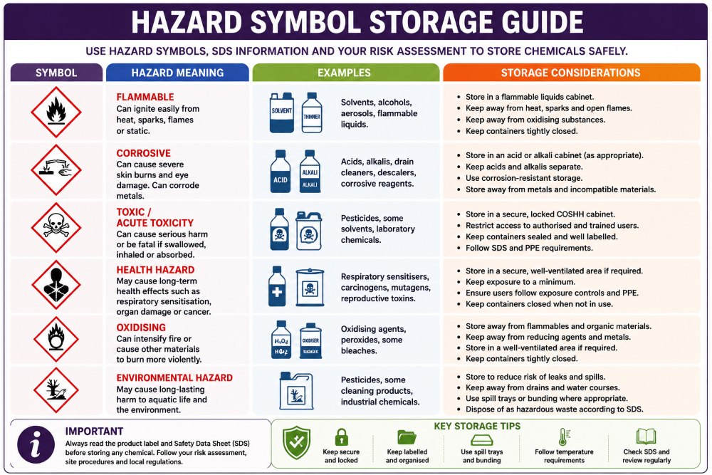 hazard symbol storage guide