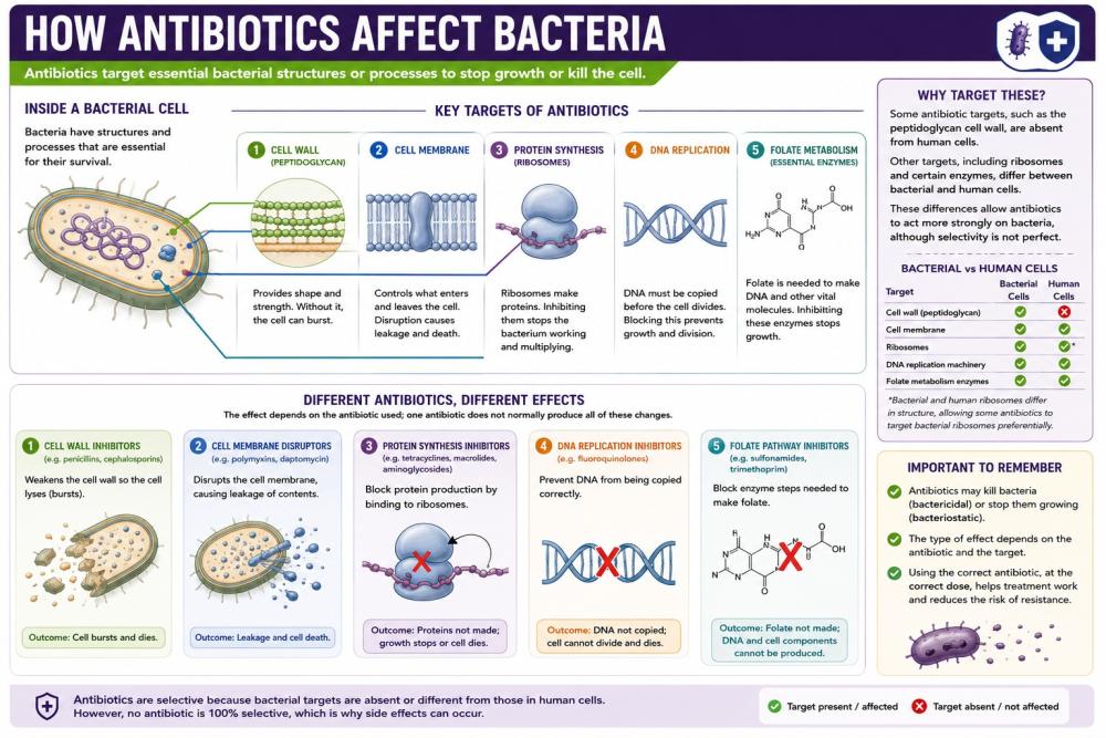 How antibiotics affect bacteria