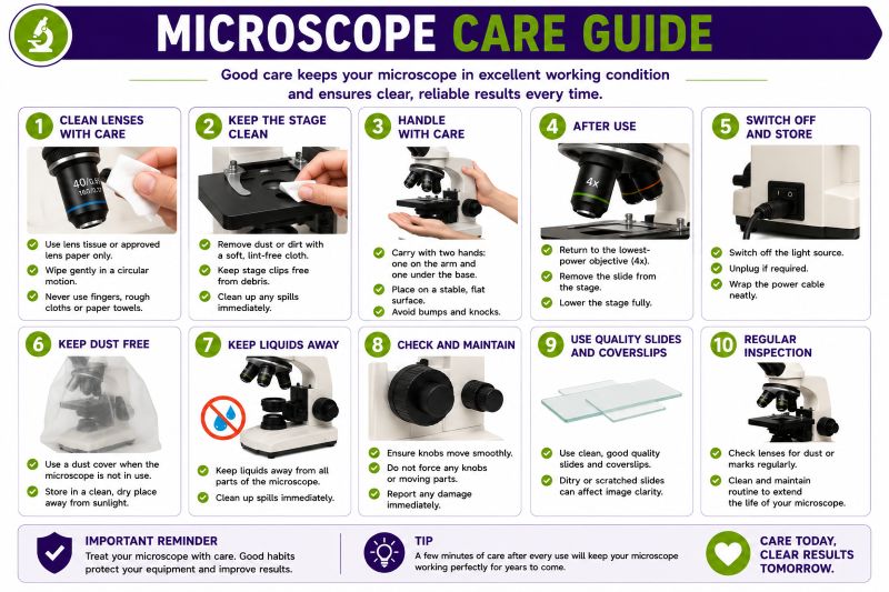 Microscope cleaning and care guide