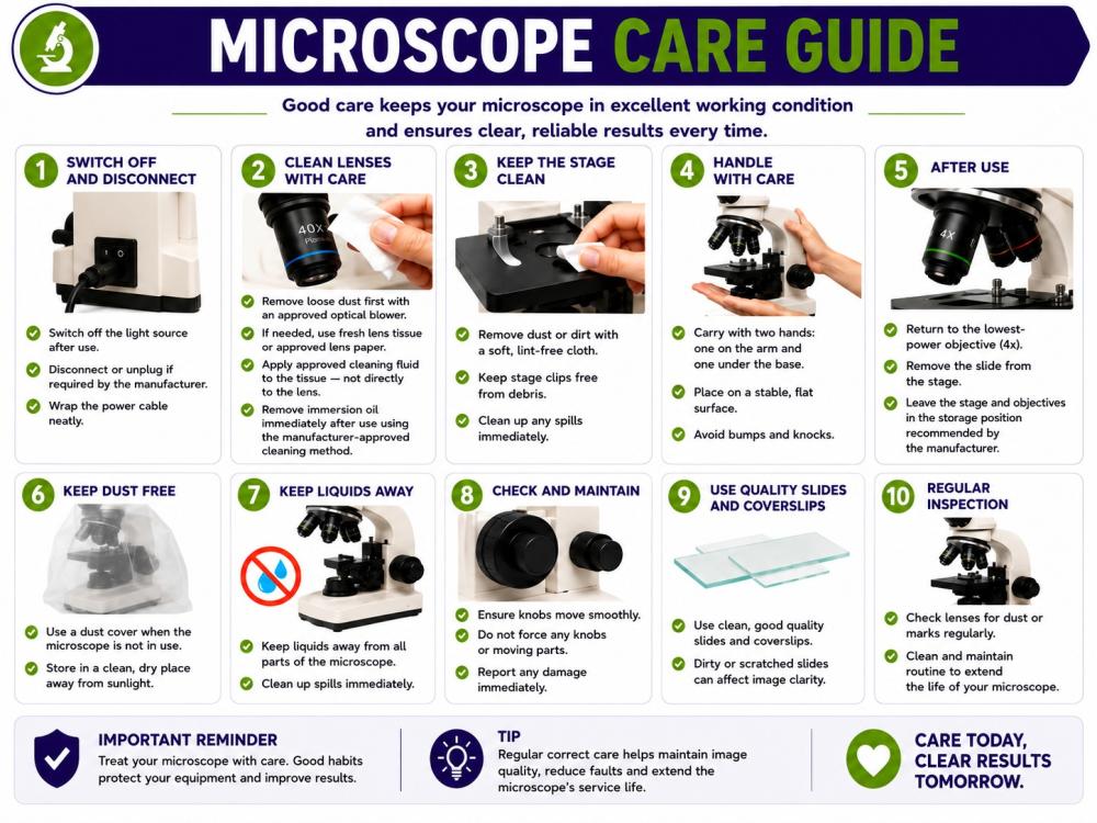 Microscope cleaning and care guide