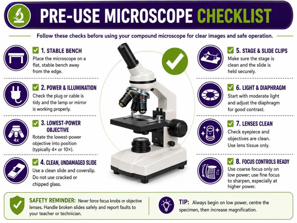 Pre-use microscope safety checklist