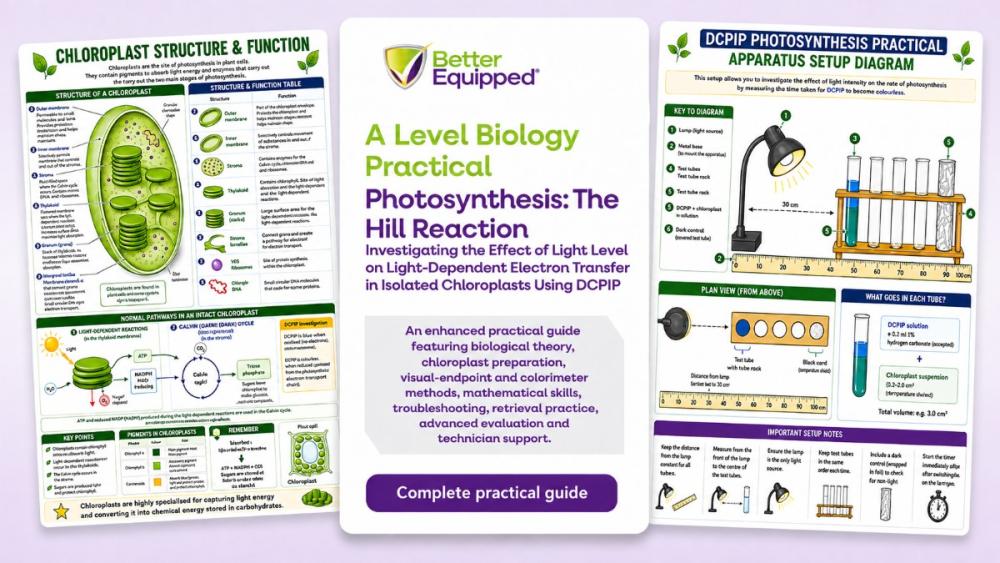 Front cover of the A Level Biology photosynthesis practical guide