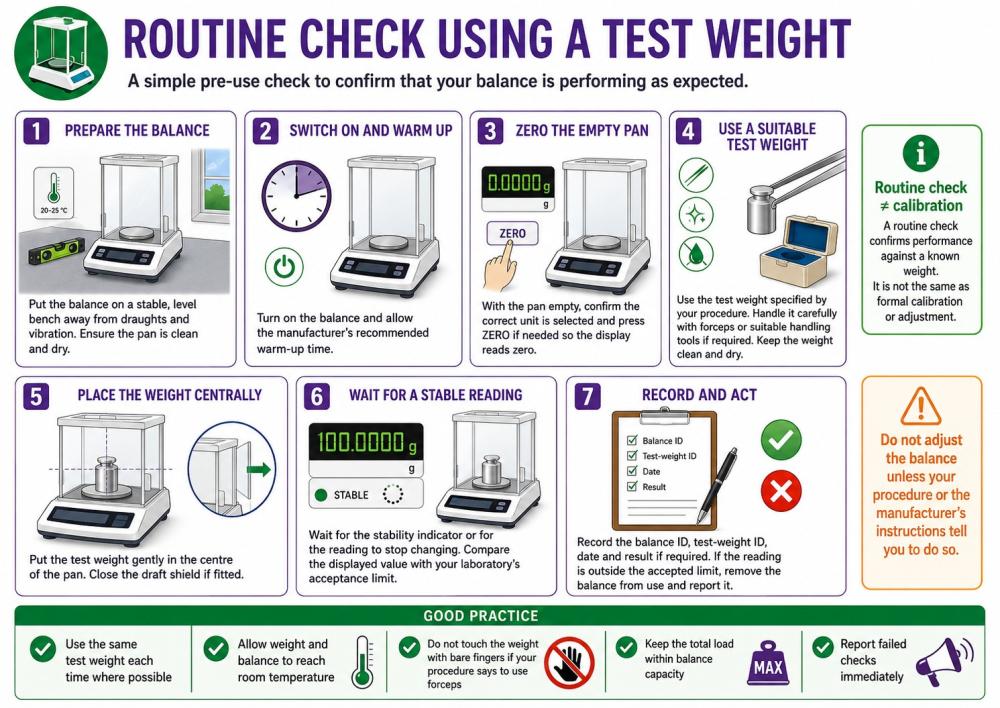 Routine Check Using a Test Weight