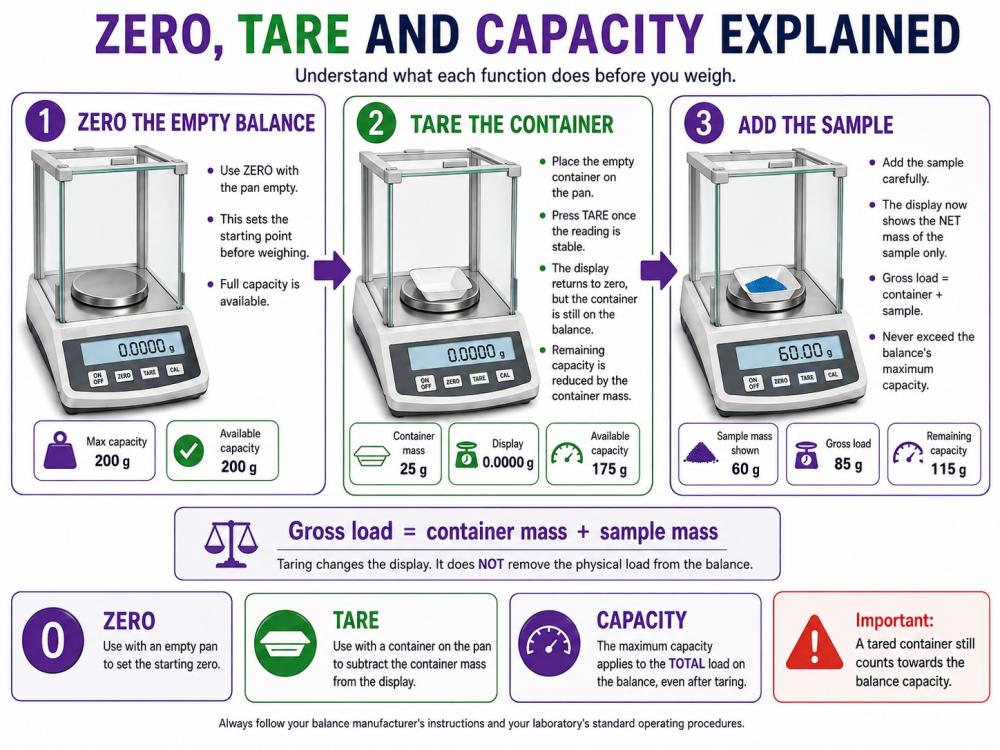 Zero, Tare and Capacity Explained