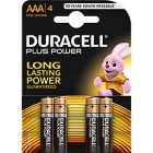 Batteries AAA Pack of 4 Duracell