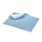 Greaseproof Paper Gingham Blue 25 x 20cm
