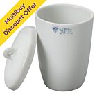 Crucible Porcelain 15ml Tall Form with Lid, 1 Unit : Multibuy Discount Offer x 10 Units