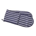 Double Oven Gloves Navy/White