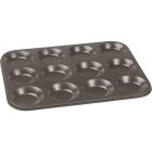 Non Stick 12 Cup Shallow Bun Baking Tin