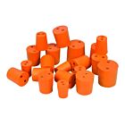 Rubber Stoppers/Rubber Bungs 2 Hole Pk 10 Bottom 31mm