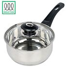 Saucepan, Stainless Steel & Glass Lid 16cm