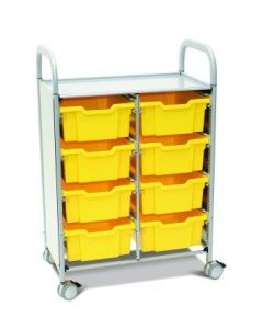 Gratnells Callero Plus Science Trolley Double + 8 Deep Trays [2717]