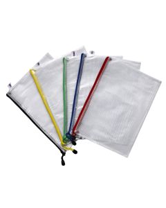 Zip Walletts A4 Assorted Pack of 5 [48714]