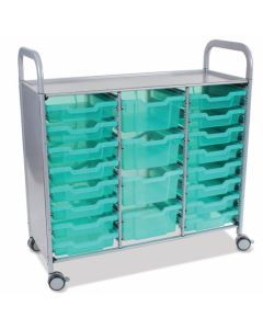 Gratnells Callero Shield Treble Trolley 16 Shallow & 4 Deep  [80502]