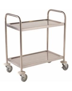 Fully Welded Stainless Steel Trolley - 2 Shelves [778814]