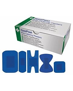 Blue Detectable Plasters Box of 100 Mix 5 Types