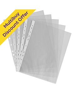 Display Sleeves 11 Hole A4 (30 Micron) Pack of 100 : Multibuy Discount Offer x 2 Packs