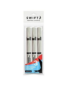 Dry Wipe Markers Black Pack of 3