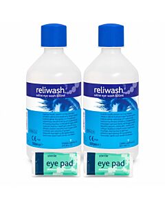 Eyewash Station Double Refill Including 2 x 500ml Bottles