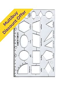Geometry Template Stencil, 1 Unit : Multibuy Discount Offer x 10 Units