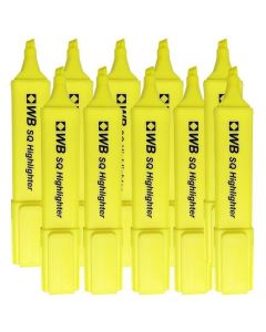 Highlighter Pens Yellow Pack of 10