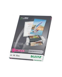 Leitz iLam Pack of 100 Lamination Pouches A3 125 Micron  [45263]