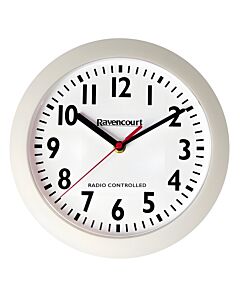 Radio Controlled Clock - White 22cm/8.7"