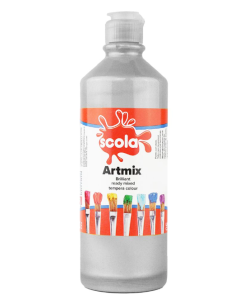 Scola Metallic Silver Paint 500ml Pack of 2 [945461]