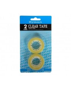 Ryman Clear Tape 4 Packs of 2 Rolls 19mm x 20M [93059]