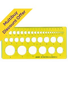 Technical Circle Template with 32 Metric Circles, 1 Unit : Multibuy Discount Offer x 10 Units
