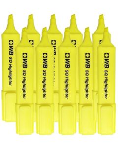 Highlighter Pens Yellow Pack of 10 [45163]