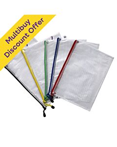 Zip Wallets A5 Assorted Pack of 5 : Multibuy Discount Offer x 5 Packs