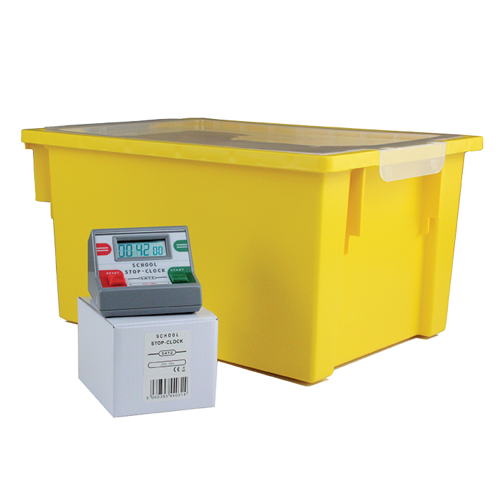 Satz School Stopclock Gratnells Extra Deep Tray of 15 [9372]